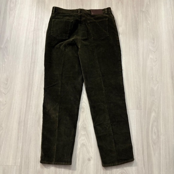 Lauren Ralph Lauren Pant Women Corduroy Olive Green Straight Leg Petite Size 12P - Picture 2 of 15